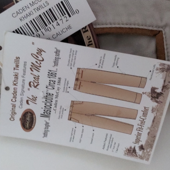 Caden McCoy 34x30 Caliche Khaki Twills Pants New - Picture 7 of 12